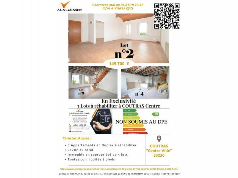 Appartement - 217 m² - 10 pièces