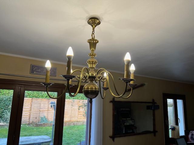 Lustre en cuivre 6 branches