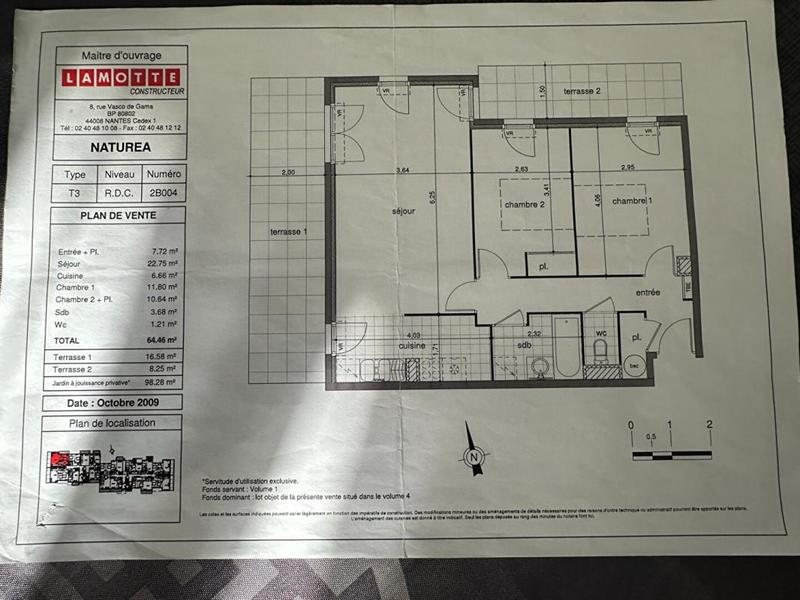 Appartement - 64 m² - 3 pièces