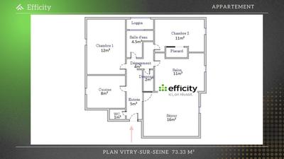 Appartement - 73 m² - 4 pièces