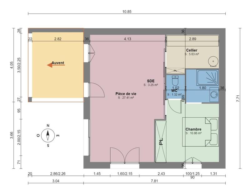 Maison - 50 m² - 3 pièces