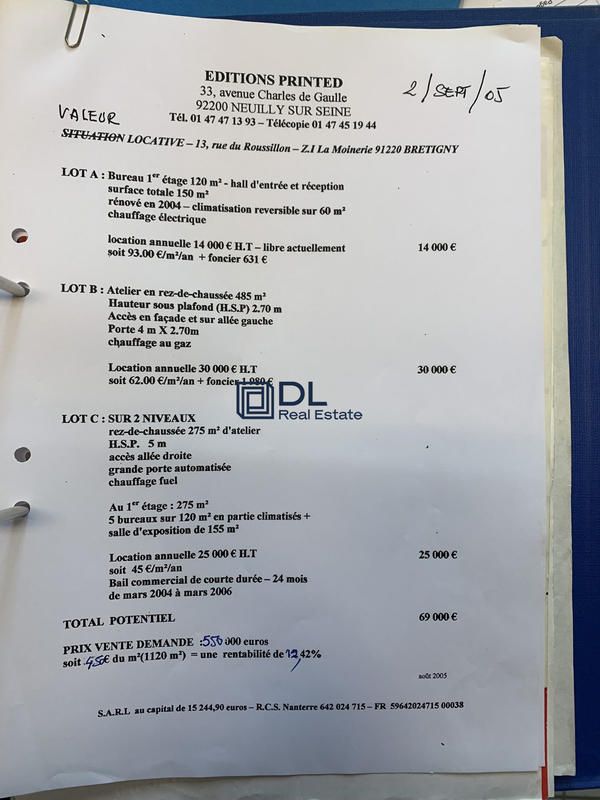 Entrepôt - 1 220 m²