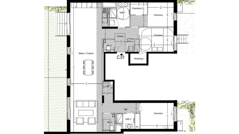 Appartement - 134 m² - 4 pièces