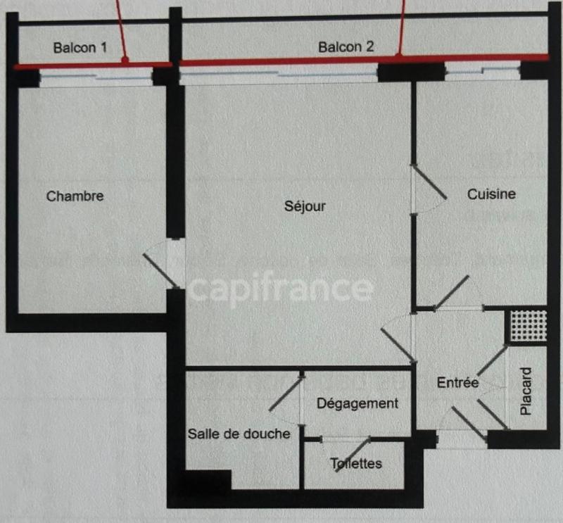 Appartement - 46 m² - 2 pièces