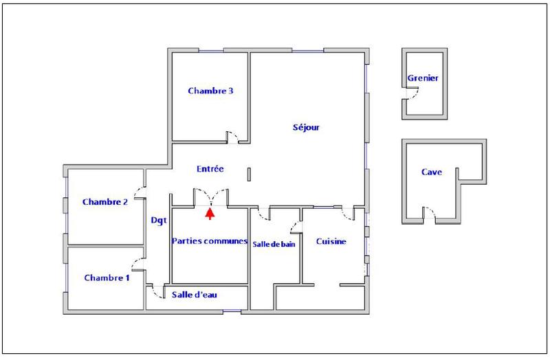 Appartement - 128 m² - 4 pièces