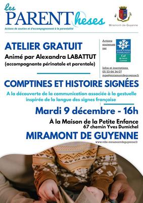 Atelier parenthèse : comptines et histoires signées