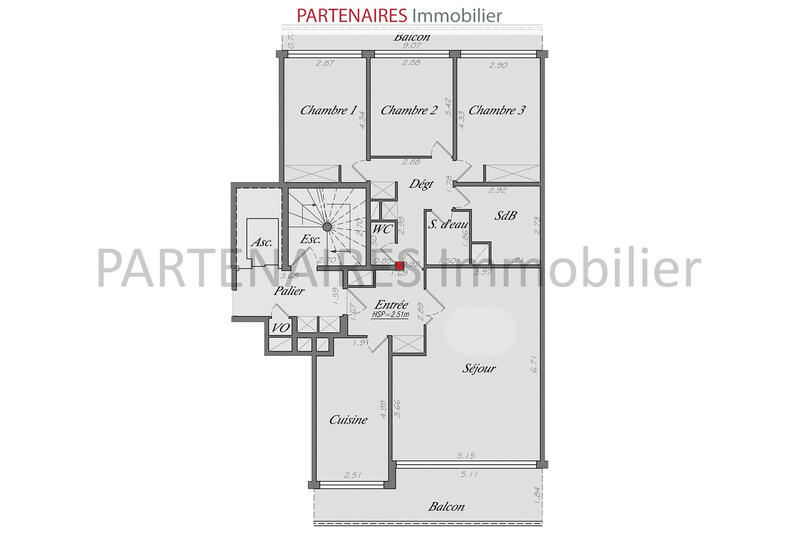 Appartement - 101 m² - 4 pièces