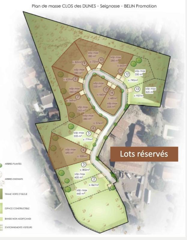 Terrain constructible - 867 m²