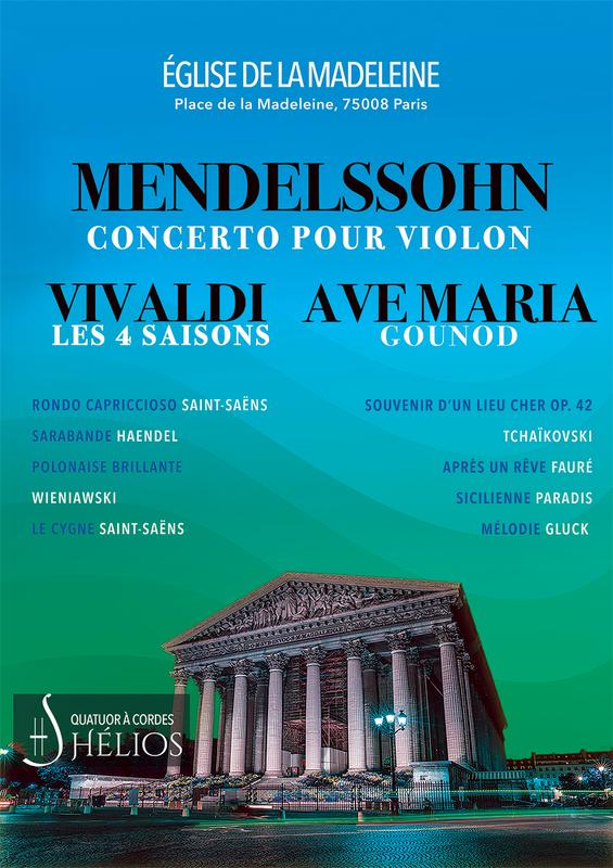 Les 4 Saisons de Vivaldi, Ave Maria, Concerto de Mendelssohn