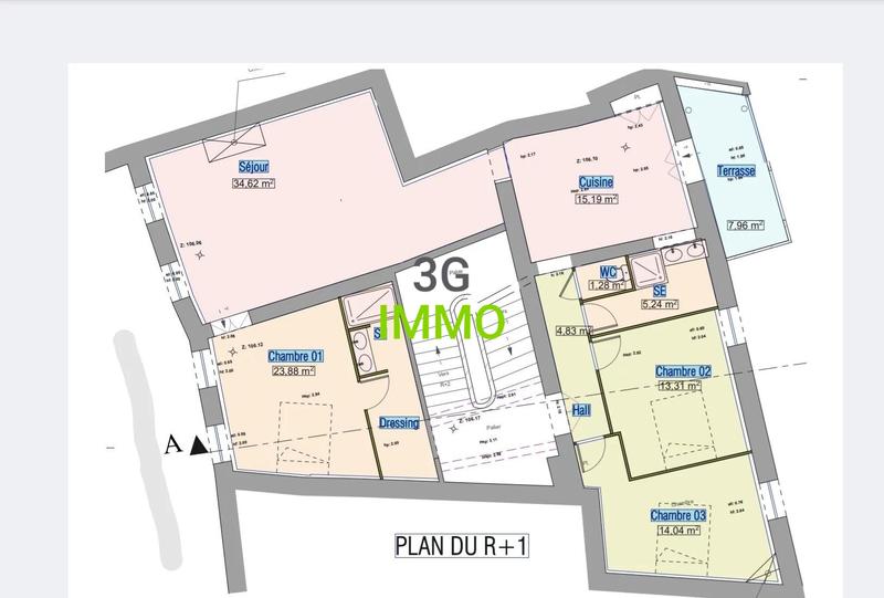 Appartement - 107 m² - 4 pièces