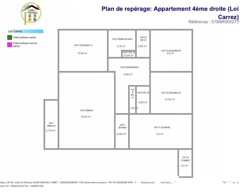 Chambre - 11 m² - 1 pièce