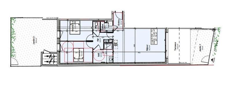 Appartement - 75 m² - 3 pièces