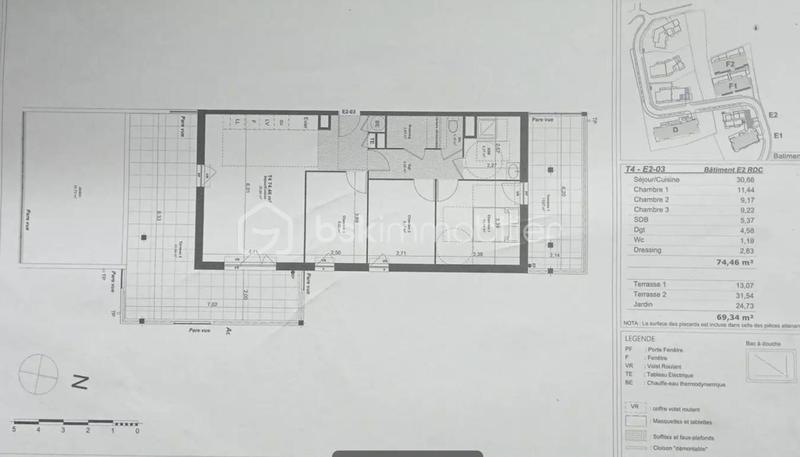 Appartement - 74 m² - 4 pièces