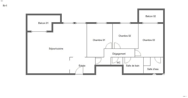 Appartement - 85 m² - 4 pièces