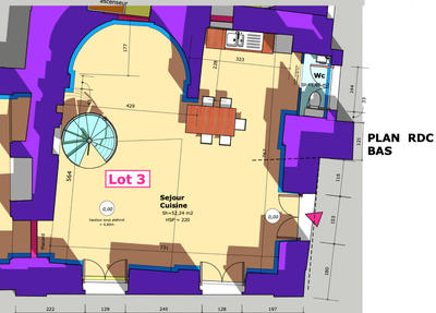 Studio - 87 m² - 3 pièces