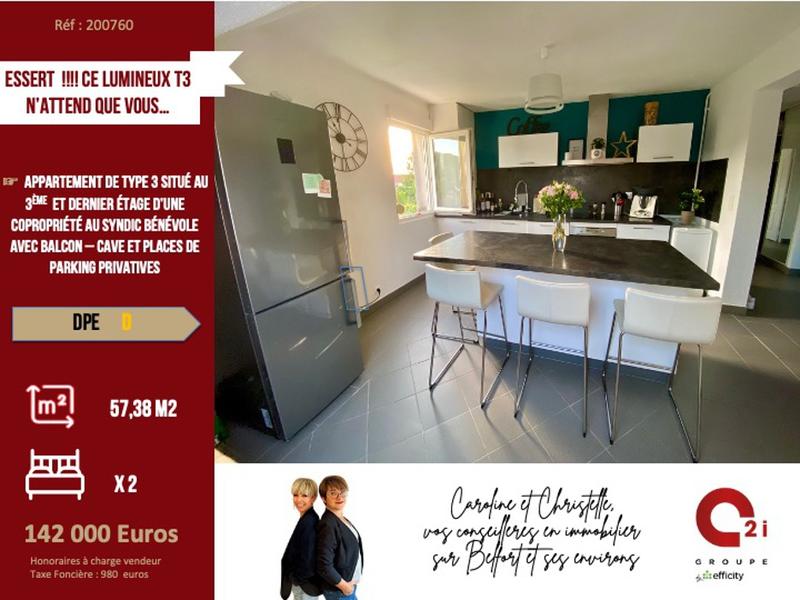 Appartement - 57 m² - 3 pièces