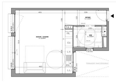 Appartement - 31 m² - 1 pièce