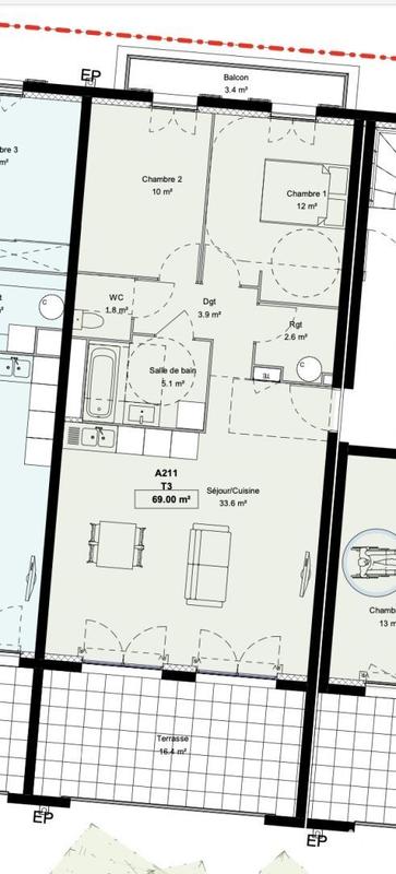 Appartement - 73 m² - 3 pièces