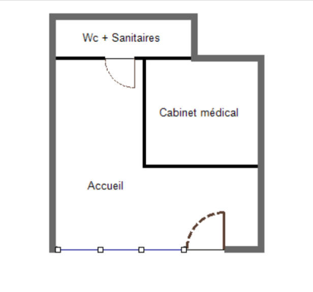Bureau - 23 m² - 2 pièces