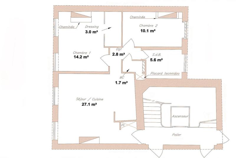 Appartement - 64 m² - 3 pièces