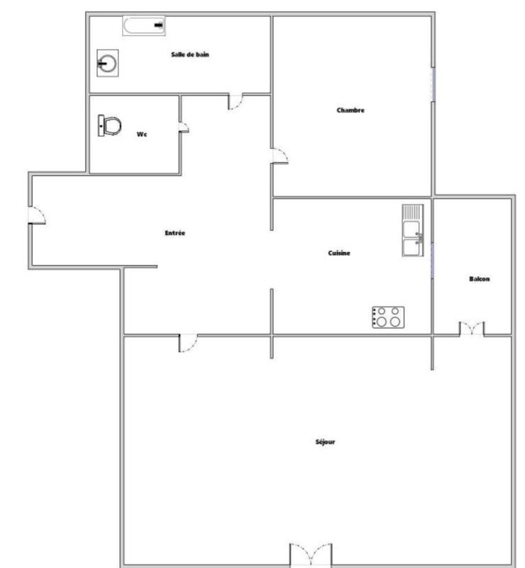 Appartement - 46 m² - 2 pièces