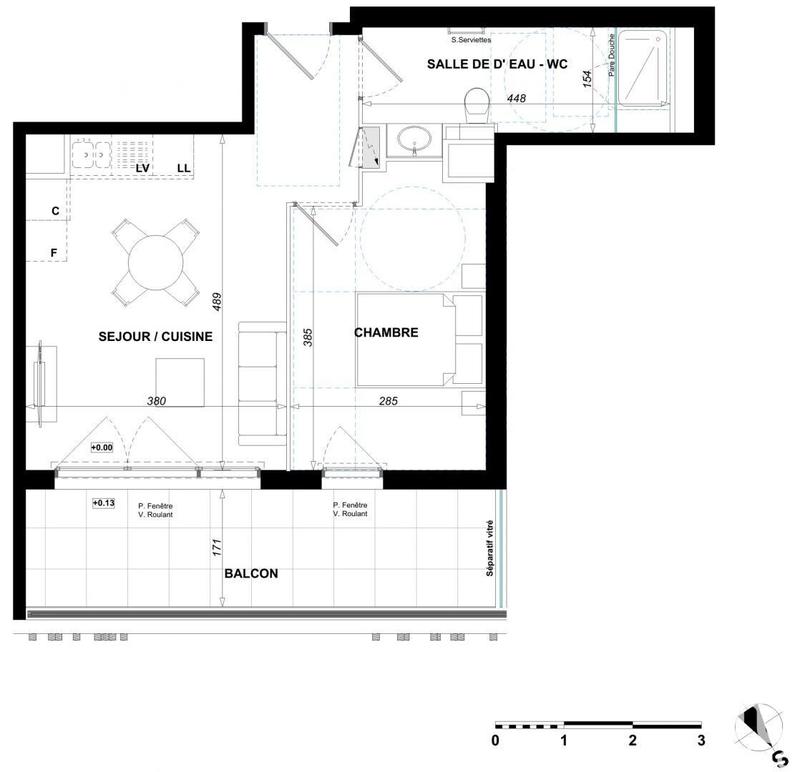 Appartement - 40 m² - 2 pièces
