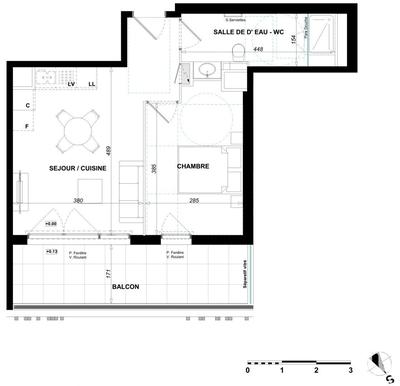 Appartement - 40 m² - 2 pièces