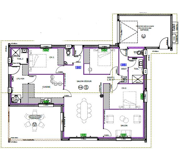 Maison - 103 m² - 4 pièces