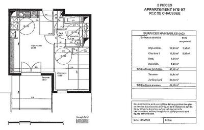 Appartement - 41 m² - 2 pièces