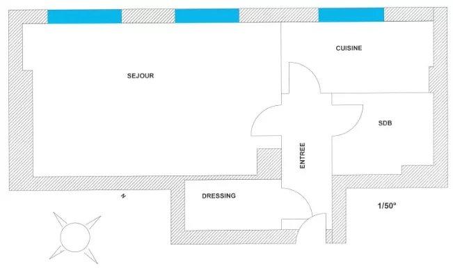 Appartement - 32 m² - 1 pièce