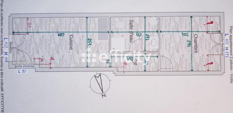 Appartement - 30 m² - 2 pièces