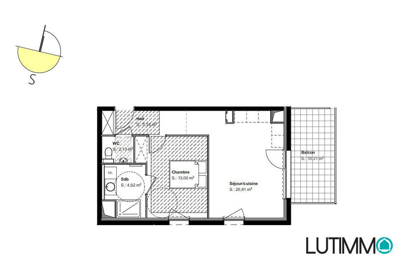 Appartement - 46 m² - 2 pièces