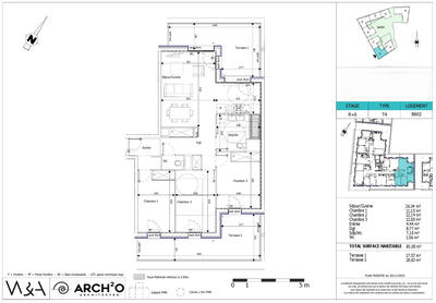 Appartement - 84 m² - 4 pièces