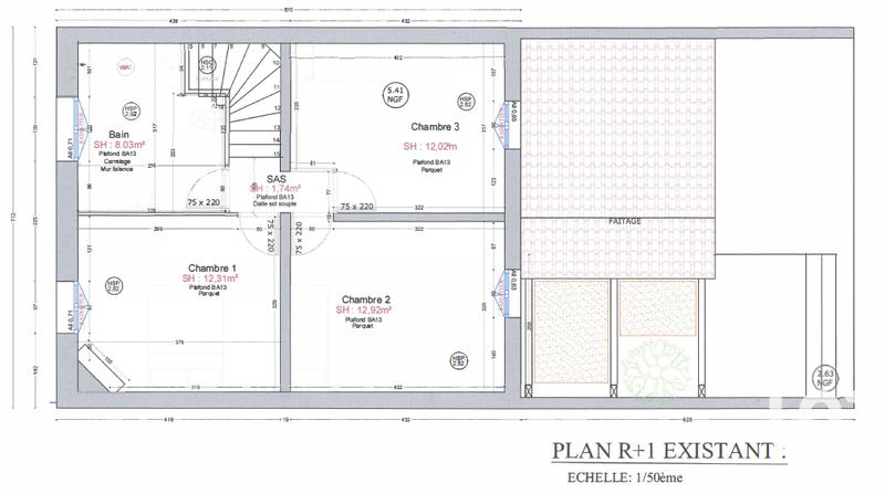 Maison de ville - 109 m² - 5 pièces