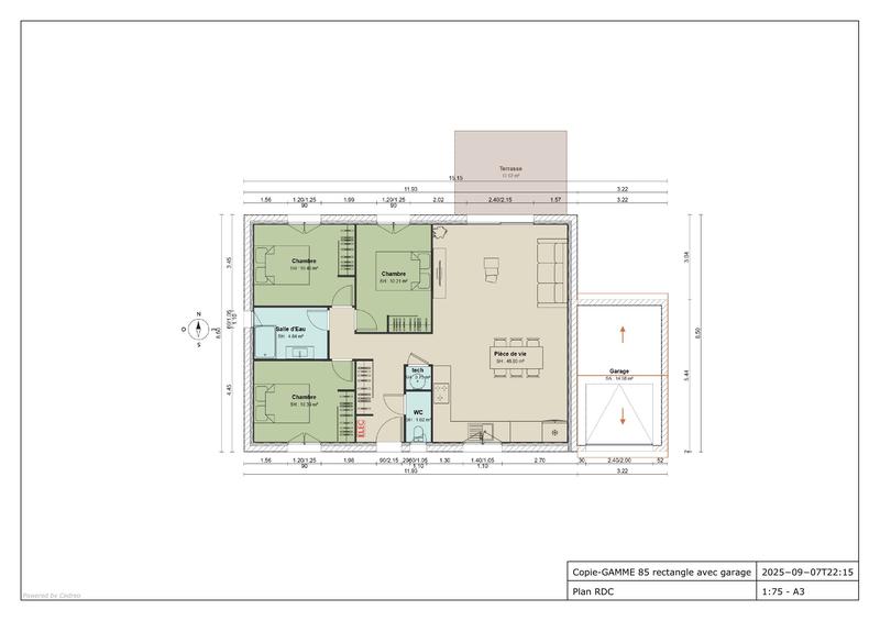 Maison - 85 m² - 4 pièces
