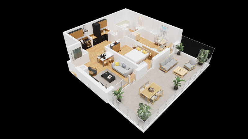 Appartement - 66 m² - 3 pièces