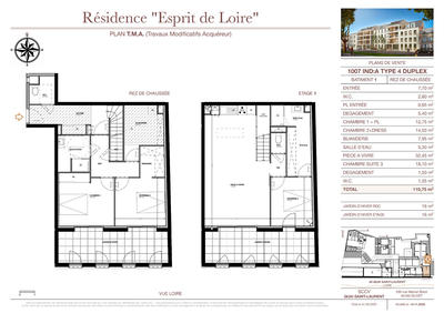 Appartement - 111 m² - 4 pièces