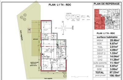 Appartement - 87 m² - 4 pièces