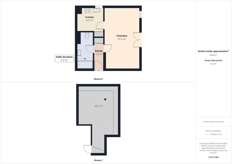 Appartement - 39 m² - 2 pièces