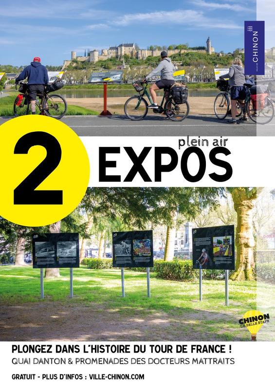 Exposition sur l'histoire du Tour de France sur la Promenade des Docteurs Mattrais