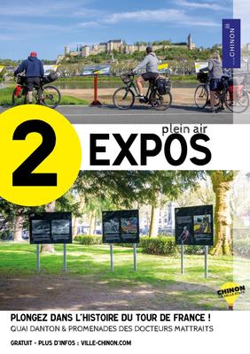 Exposition sur l'histoire du Tour de France sur la Promenade des Docteurs Mattrais