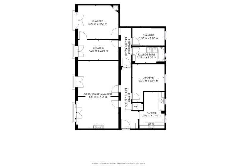 Appartement - 96 m² - 5 pièces