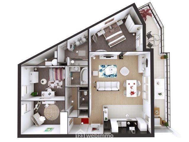 Appartement - 105 m² - 4 pièces