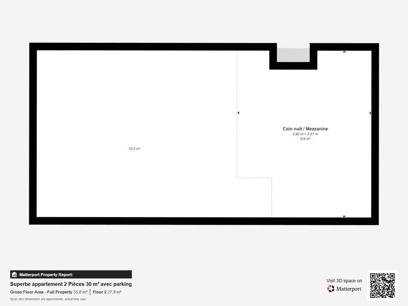 Appartement - 32 m² - 2 pièces