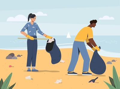 Nettoyage de la plage dans le cadre de l'opération Rivage Propre