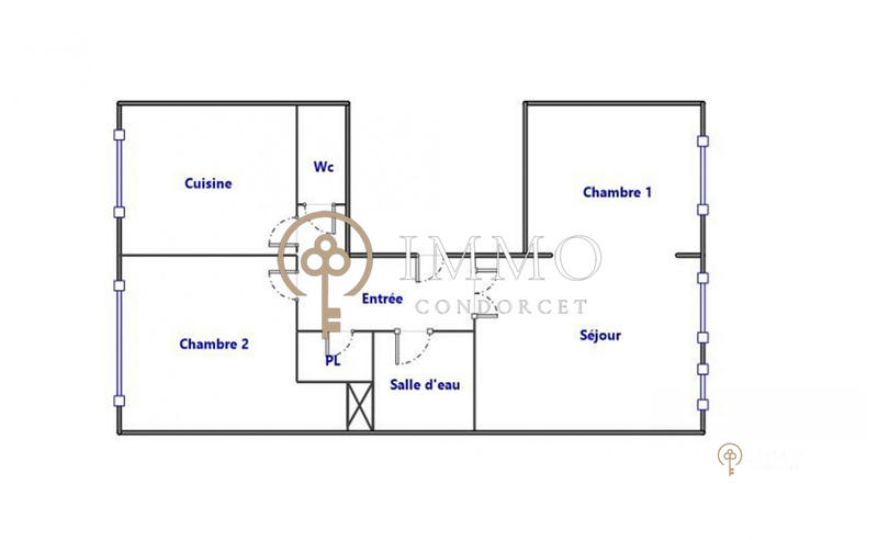 Appartement - 60 m² - 3 pièces