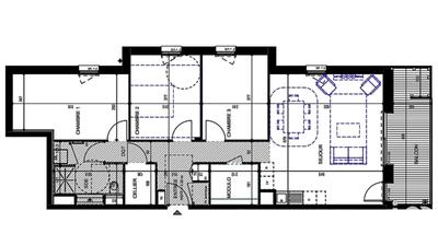 Appartement - 90 m² - 4 pièces