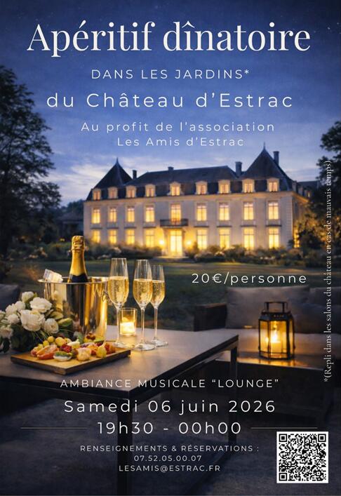 Apéritif dînatoire dans les jardins du Château d'Estrac