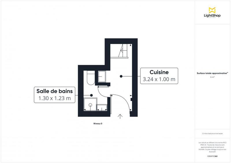 Appartement - 18 m² - 1 pièce