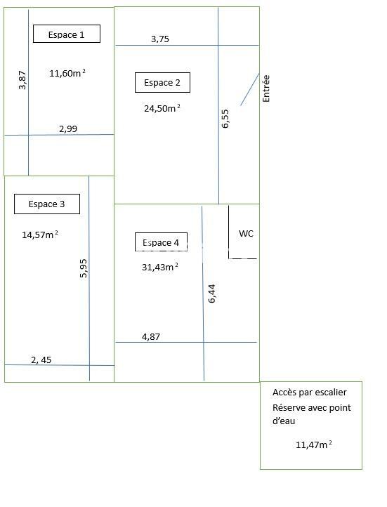 Local d'activité / Entrepôt - 94 m² - 4 pièces
